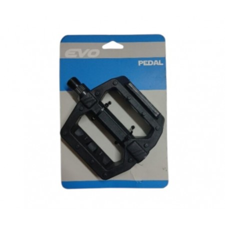 EVO PEDAL - PLASTİK , GENİŞ, REFLEKÖRLÜ, YUVARLAK DİŞLİ, DÜZ - SİYAH