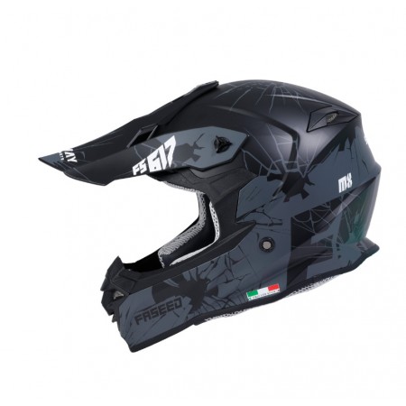 SWAY - FS-617 CRAK CROSS KASK - MAT SİYAH GRİ - LARGE BEDEN SWAY - FS-617 CRAK CROSS KASK - MAT SİYAH GRİ - LARGE BEDEN