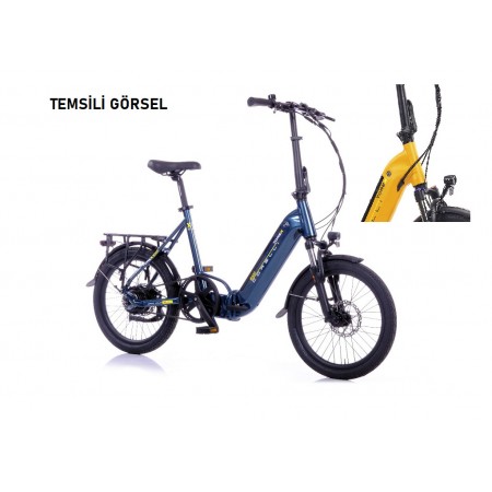 20J CORELLİ TOREX 300 KATLANIR ELEKTRİKLİ BİSİKLET - SARI - 39 KADRO