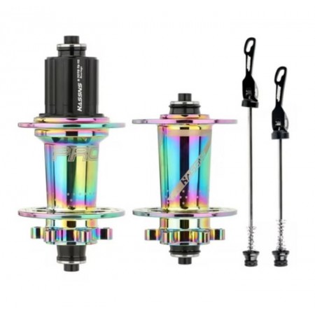 HASSNS Pro7 Ön Arka Göbek Seti 6Vida Rulmanlı - Rainbow HASSNS Pro7 Ön Arka Göbek Seti 6Vida Rulmanlı - Rainbow