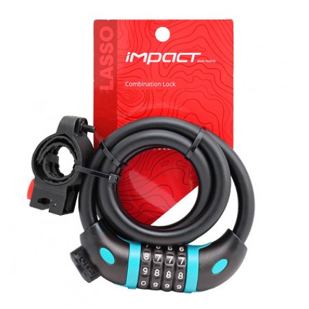 IMPACT Kilit - LASSO, 12x1000, Şifreli, Braketli, Mavi