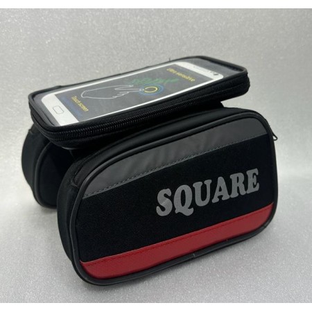 SQUARE S-250 Kadro Üstü Heybe Çanta - SİYAH KIRMIZI SQUARE S-250 Kadro Üstü Heybe Çanta - SİYAH KIRMIZI