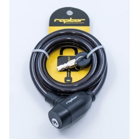 RAPTOR - Anahtarlı Halat Kilit - 12X120 - Siyah