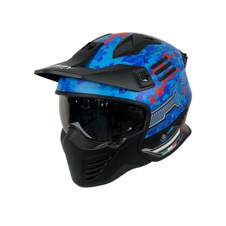 SWAY - FS-X2 TROOPER FULLFACE KASK - MAVİ KIRMIZI - LARGE BEDEN SWAY - FS-X2 TROOPER FULLFACE KASK - MAVİ KIRMIZI - LARGE BEDEN