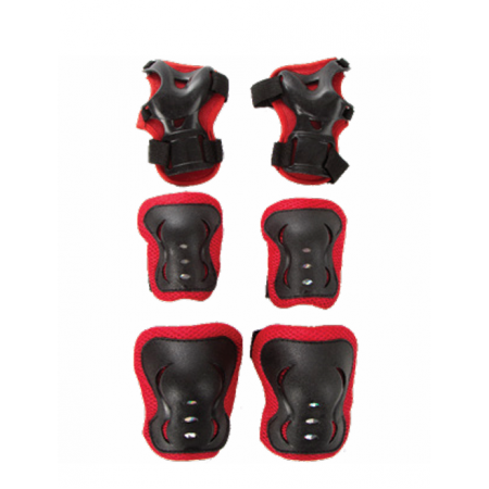 TEX ÇOCUK DİZLİK DİRSEKLİK SET   - KIRMIZI SİYAH