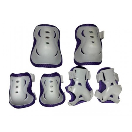 TEX ÇOCUK DİZLİK DİRSEKLİK SET   - LİLA BEYAZ